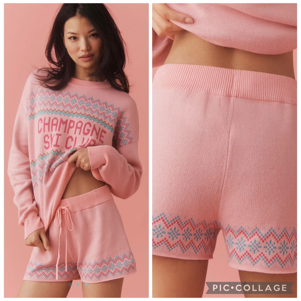 NEW Beach Riot Balboa Summer Cotton Shorts Pink Girly Coquette Size Large